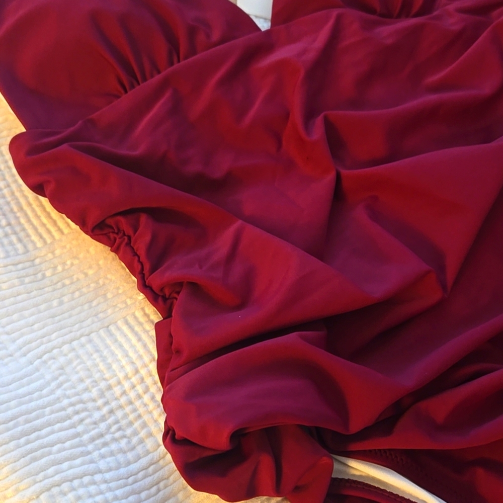 Elegant Burgundy One Piece Swimsuit‎ NWT - Picture 2 of 7